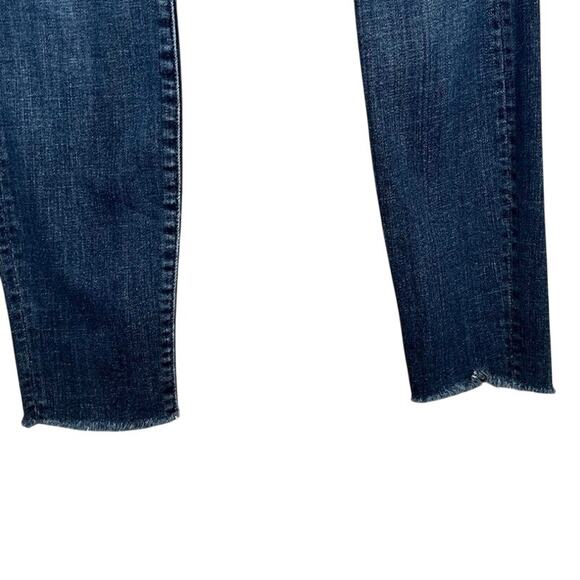 Mother Women's Looker Ankle Fray in Girl Crush Raw Hem Size 25 Blue Jeans Denim - Picture 5 of 7